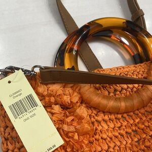 Orange crochet summer and fall purse.